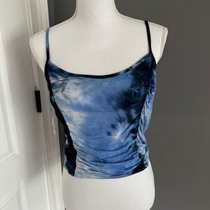 blue tye dye tank top size medium